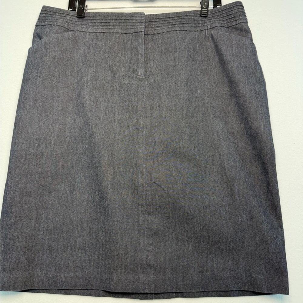 Dalia Collection Charcoal/navy office style denim 50%cotton women’s Pencil Skirt